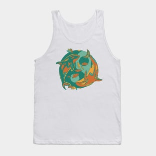 Mountain Green Balanced Orca Whales Tank Top